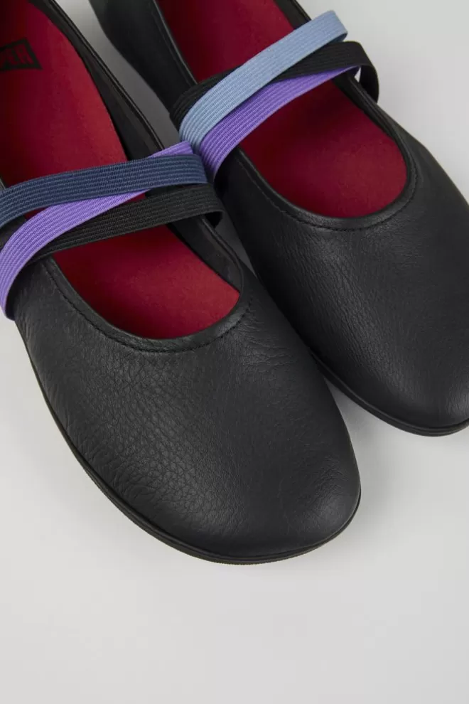 Zapatos De Vestir<Camper Bailarina De Piel Negra Para Mujer