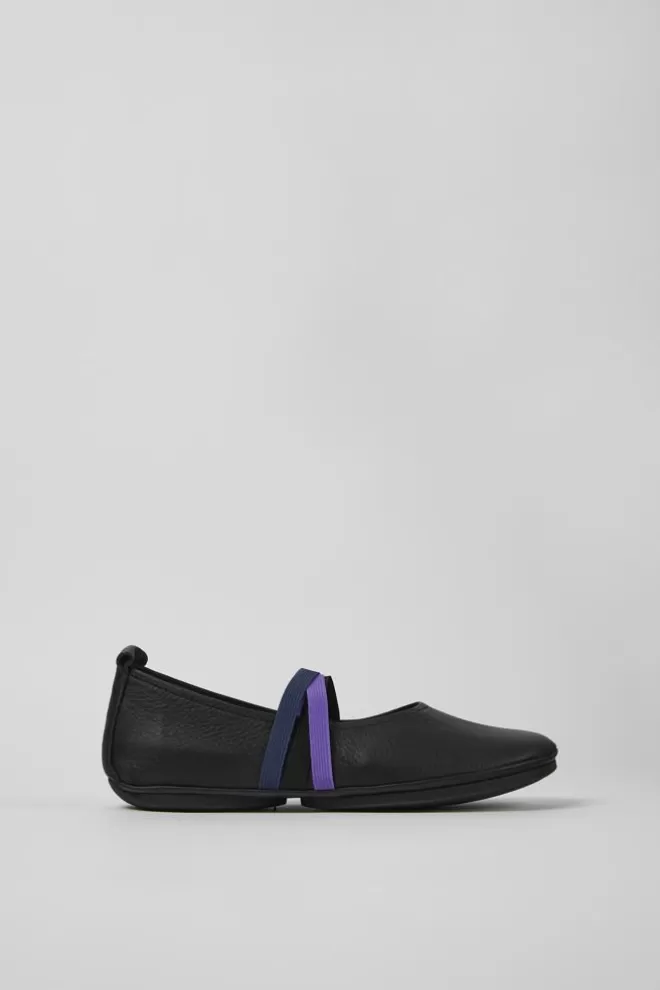 Zapatos De Vestir<Camper Bailarina De Piel Negra Para Mujer