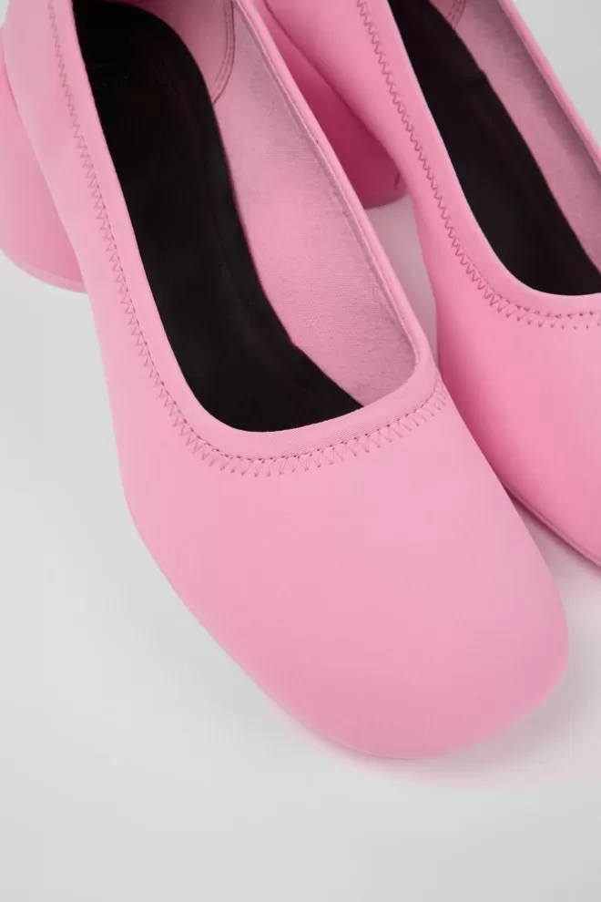 Zapatos De Vestir<Camper Bailarina De Tejido Rosa Para Mujer