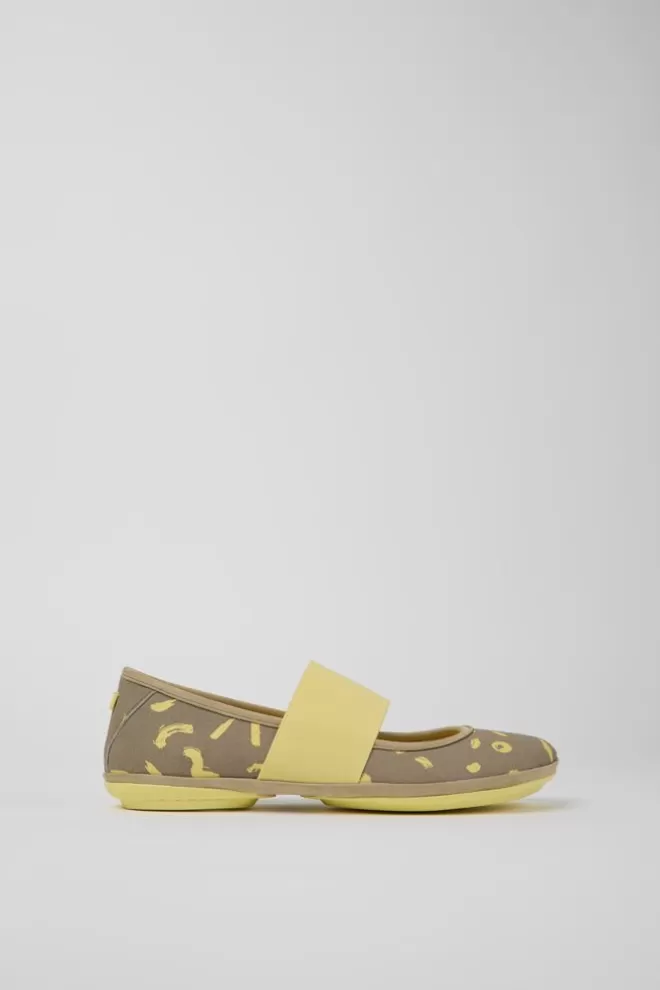 Bailarinas<Camper Bailarinas Multicolores De Tejido Y Nobuk De Mujer