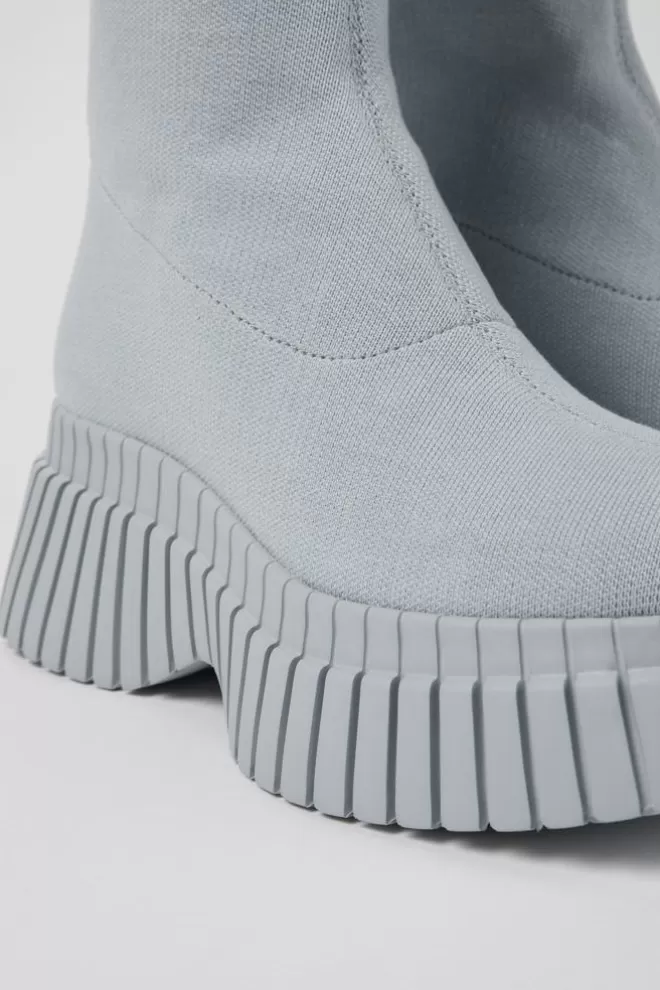 Plataformas / Cunas<Camper Bota Alta De Tejido Gris Para Mujer