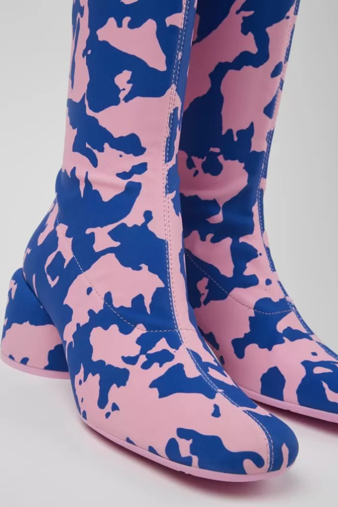 Zapatos De Tacon<Camper Bota Alta De Tejido Multicolor Para Mujer