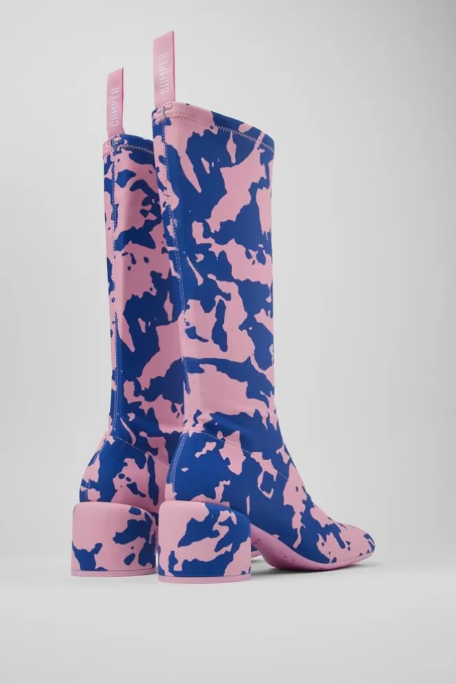 Zapatos De Tacon<Camper Bota Alta De Tejido Multicolor Para Mujer