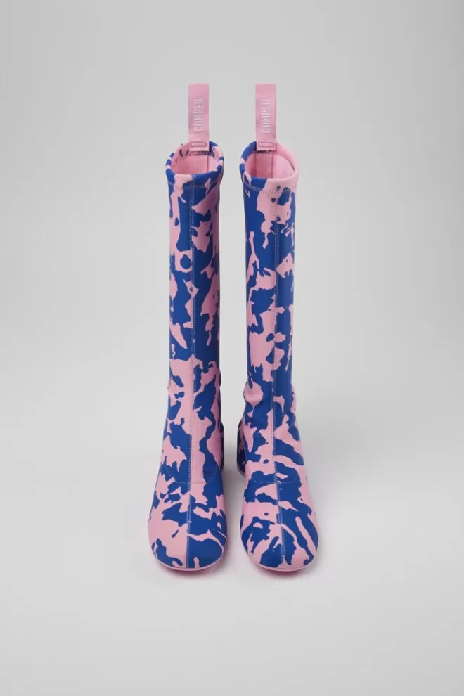 Zapatos De Tacon<Camper Bota Alta De Tejido Multicolor Para Mujer