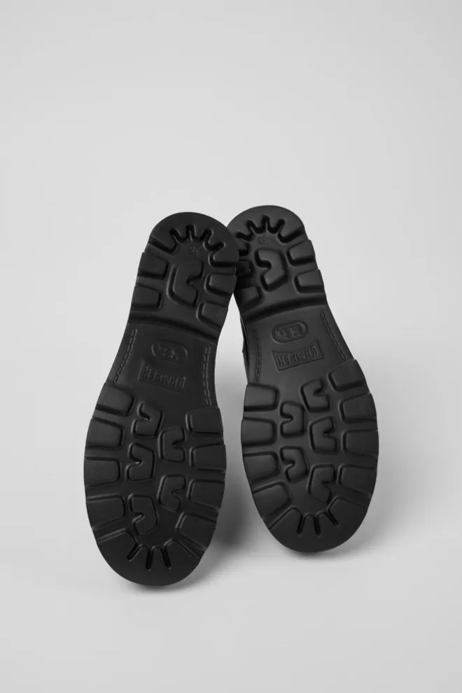Zapatos Planos<Camper Bota De Media Cana Negra Con Cordones Para Mujer