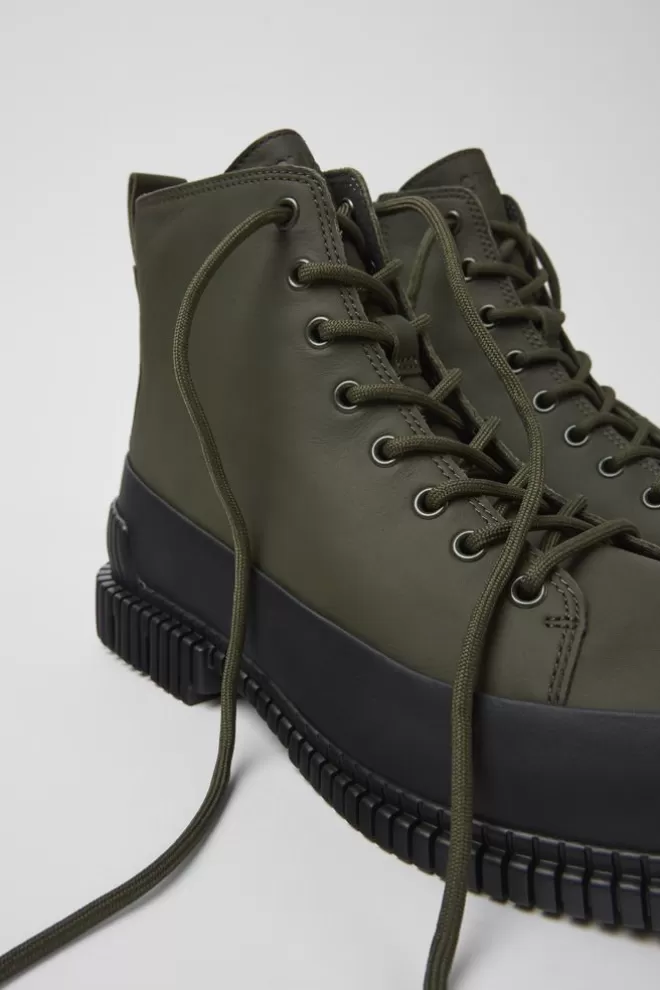 Zapatos De Vestir<Camper Bota De Vestir Kaki Con Cordones Para Hombre