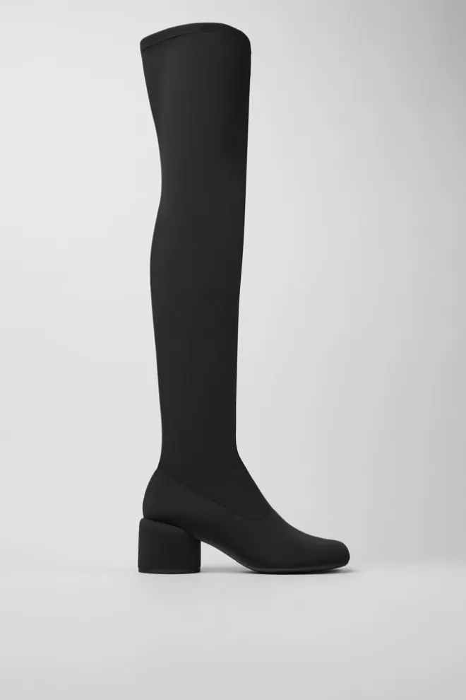 Zapatos De Tacon<Camper Bota Negra De Cana Alta Y Pet Reciclado Para Mujer