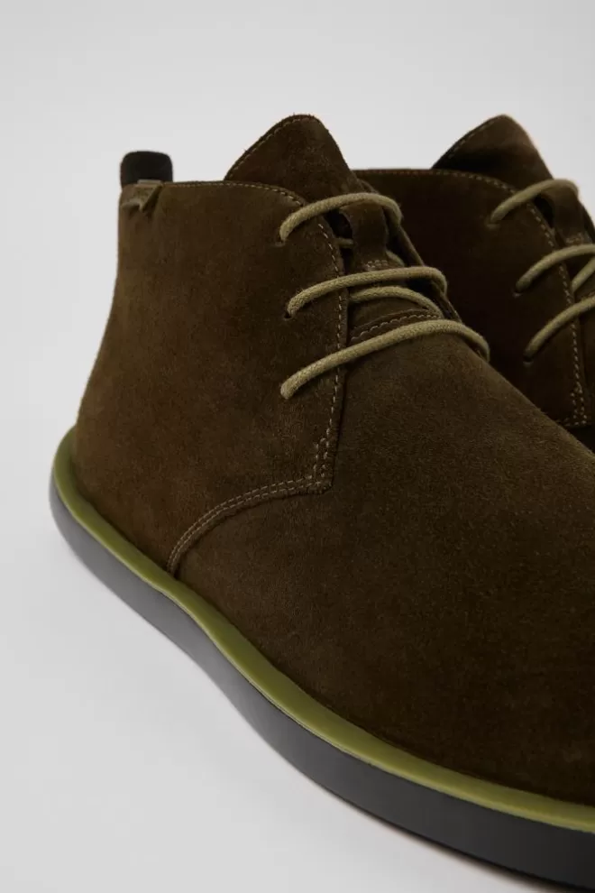 Zapatos De Vestir<Camper Bota Safari De Nobuk Verde Para Hombre