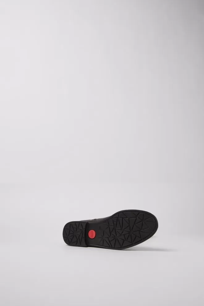 Zapatos Planos<Camper Botas Altas Marron Oscuro De Piel Y Tejido Para Mujer