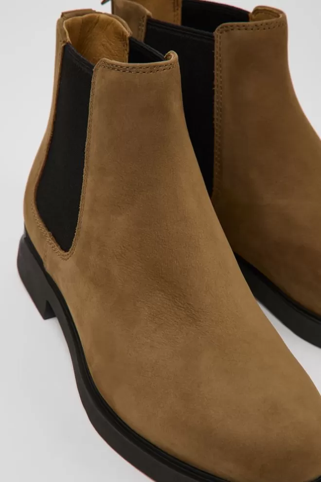 Zapatos De Vestir<Camper Botas Chelsea Marrones De Nobuk Para Mujer