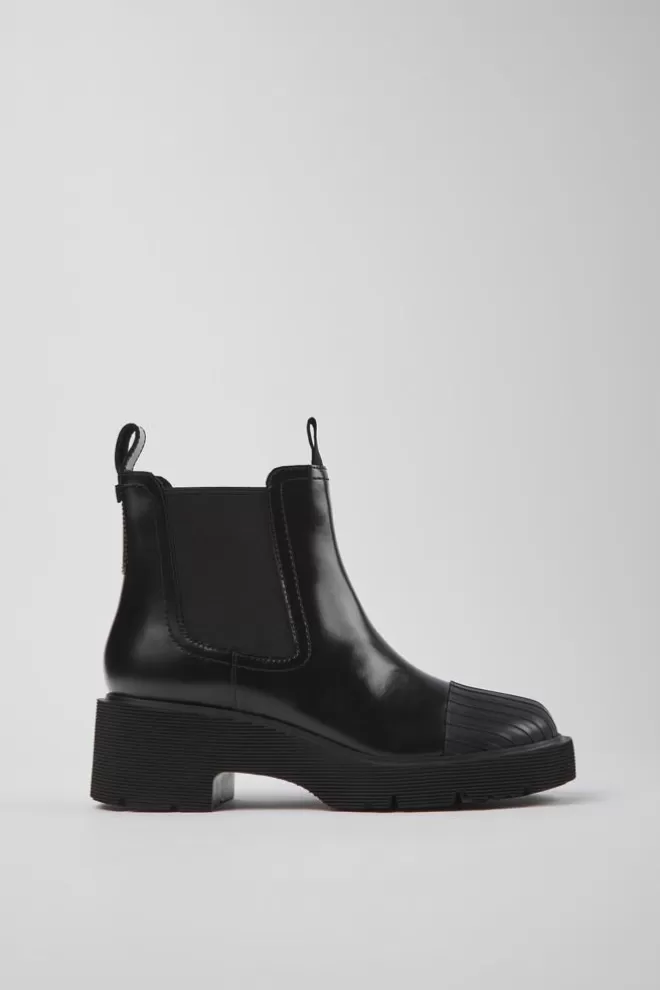 Zapatos De Tacon<Camper Botas Chelsea Negras De Piel Para Mujer