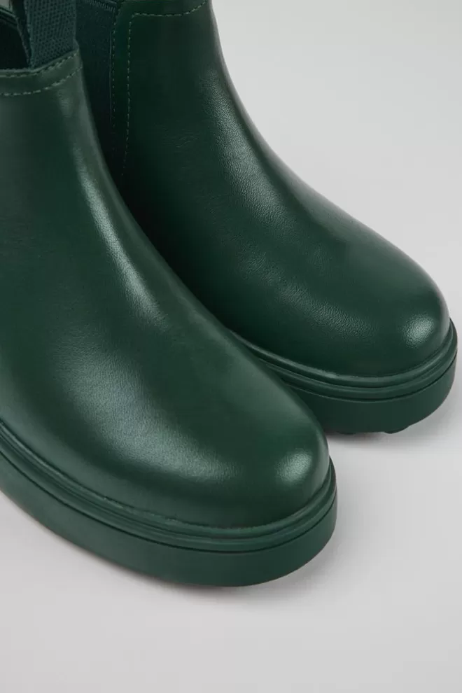 Botas<Camper Botas Chelsea Verdes De Piel Para Ninos