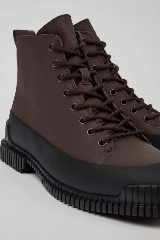 Zapatos De Vestir<Camper Botas De Cordones Marrones Y Negras De Piel Para Hombre