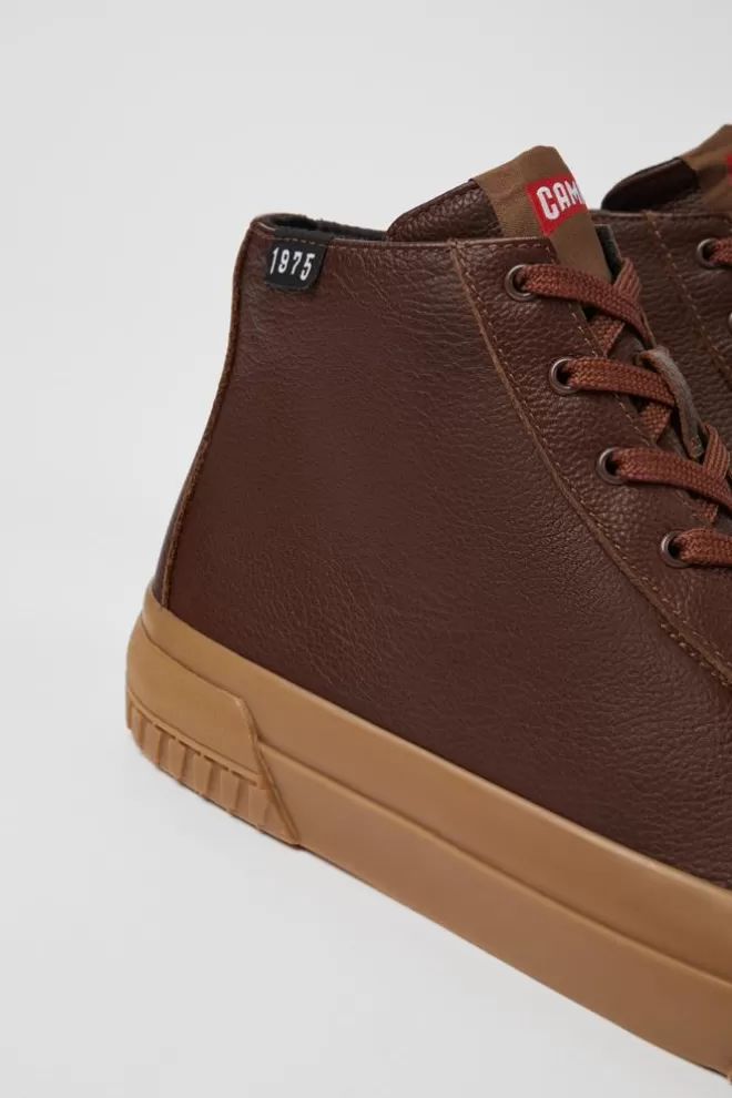 Zapatillas<Camper Botas De Piel En Color Marron Para Mujer