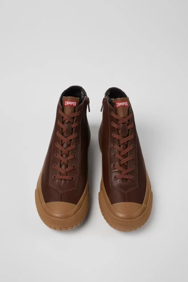 Zapatillas<Camper Botas De Piel En Color Marron Para Mujer