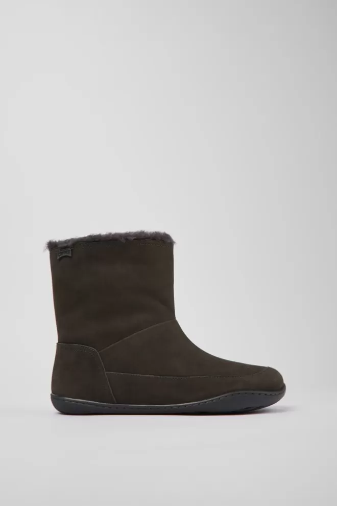 Botas<Camper Botas Grises De Nobuk Para Mujer