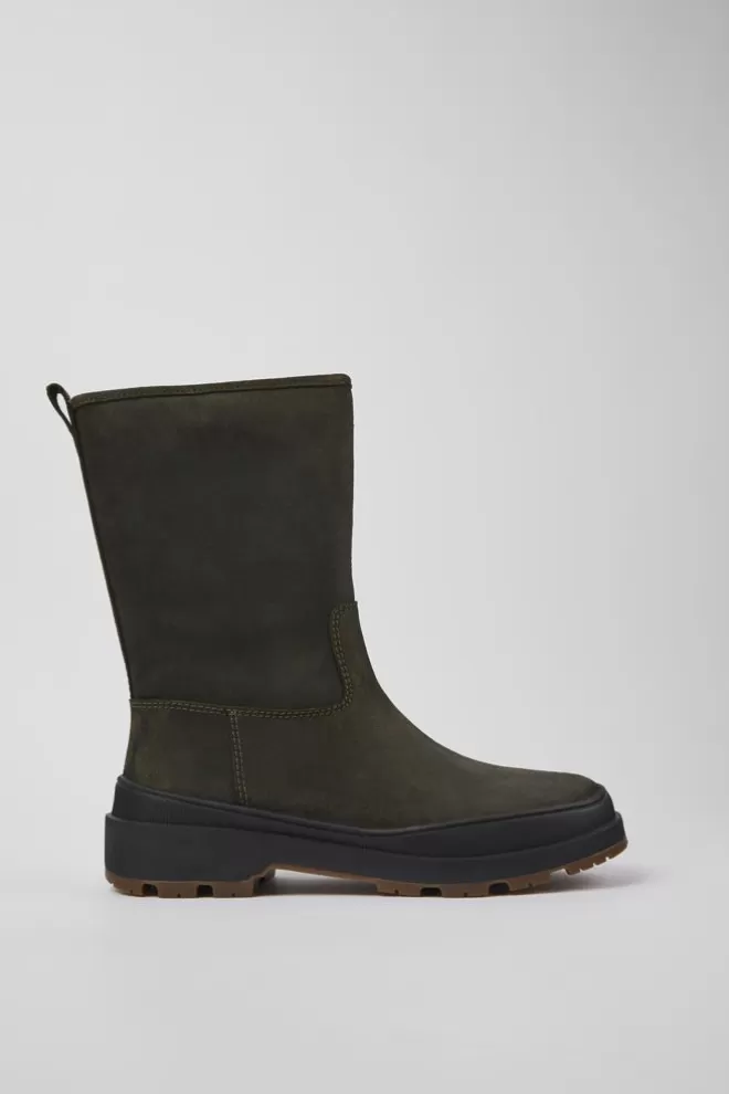 Botas<Camper Botas Verdes De Nobuk Para Mujer