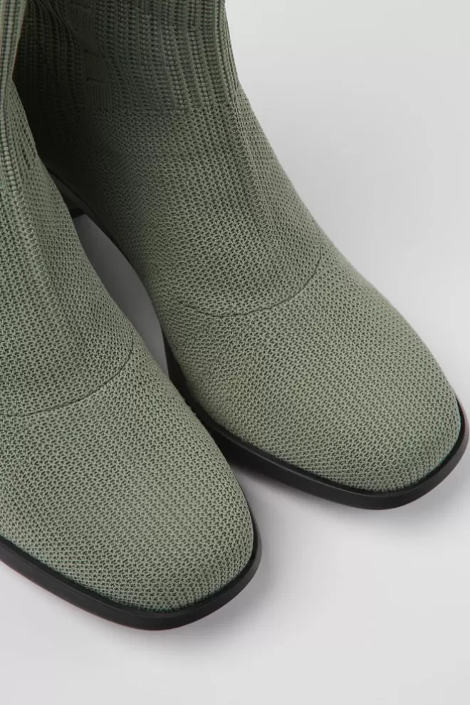 Zapatos De Tacon<Camper Botas Verdes De Tejido Para Mujer