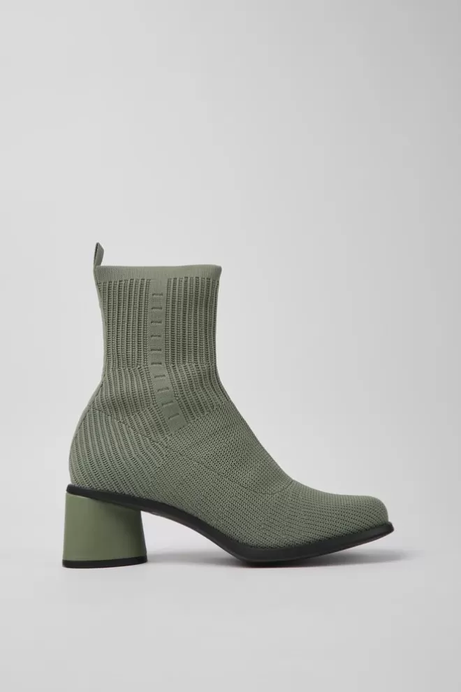 Zapatos De Tacon<Camper Botas Verdes De Tejido Para Mujer