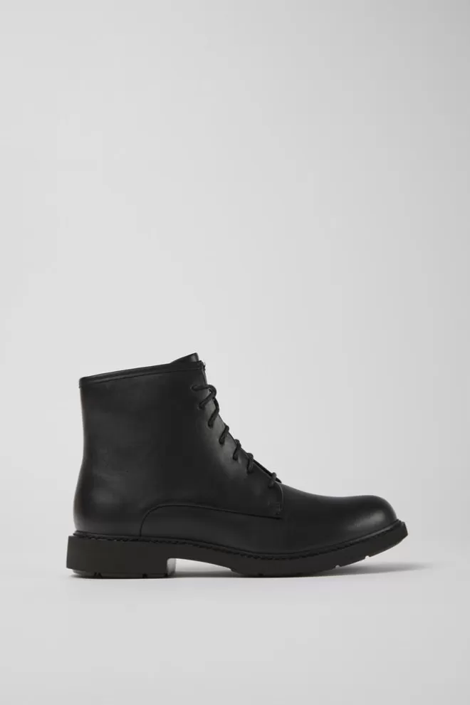 Zapatos Planos<Camper Botin De Vestir Negro Con Cordones