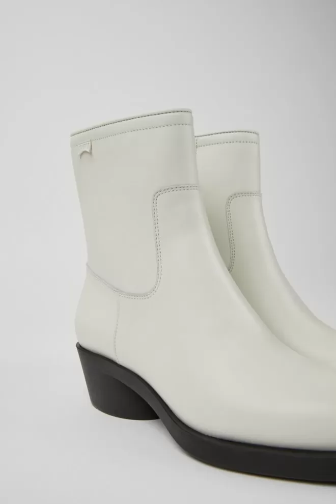 Zapatos De Vestir<Camper Botines Blancos De Piel Para Mujer