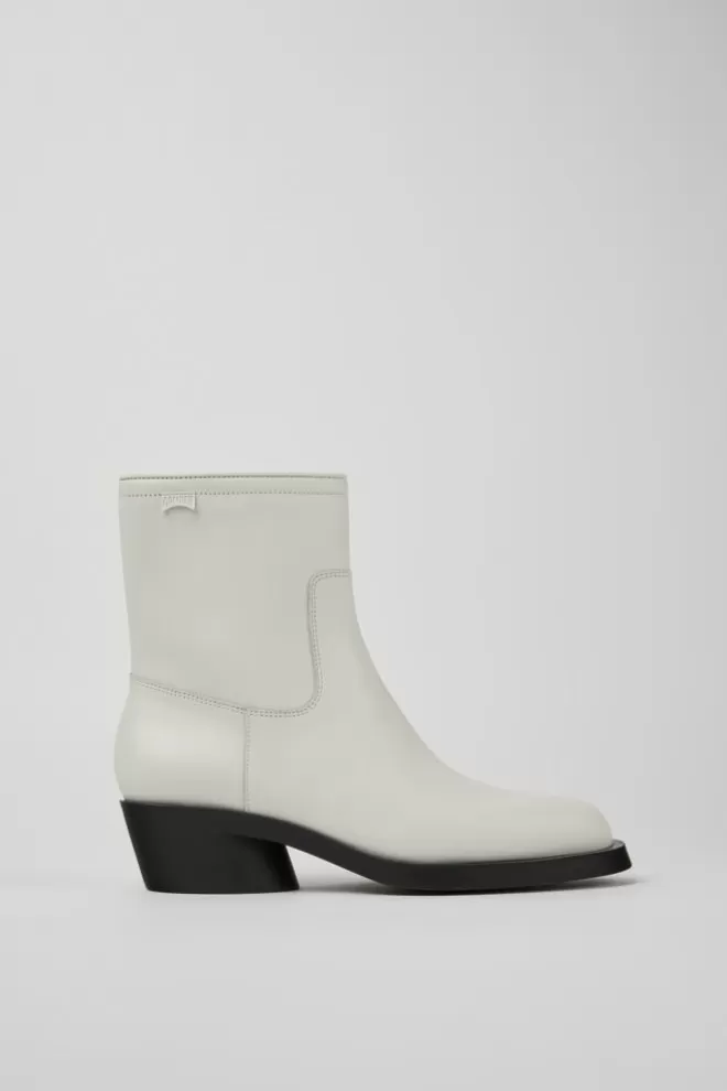 Zapatos De Vestir<Camper Botines Blancos De Piel Para Mujer