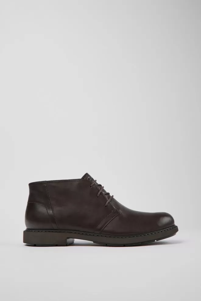 Zapatos De Vestir<Camper Botines Marrones De Piel Para Hombre