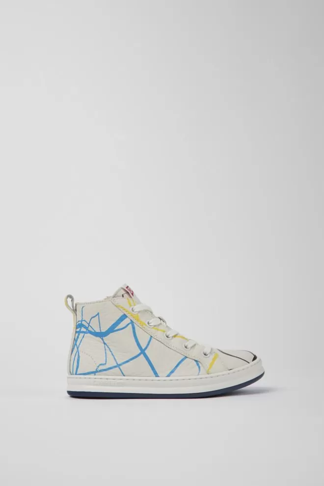 Zapatillas<Camper Botines Multicolores De Piel Para Ninos