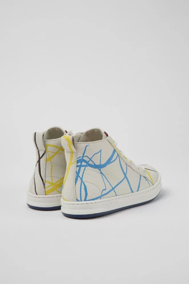 Zapatillas<Camper Botines Multicolores De Piel Para Ninos