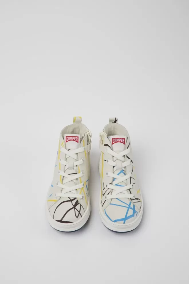 Zapatillas<Camper Botines Multicolores De Piel Para Ninos