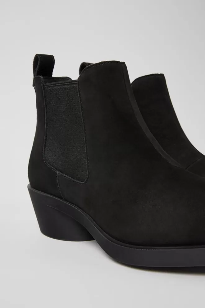 Zapatos De Tacon<Camper Botines Negros De Nobuk Para Mujer