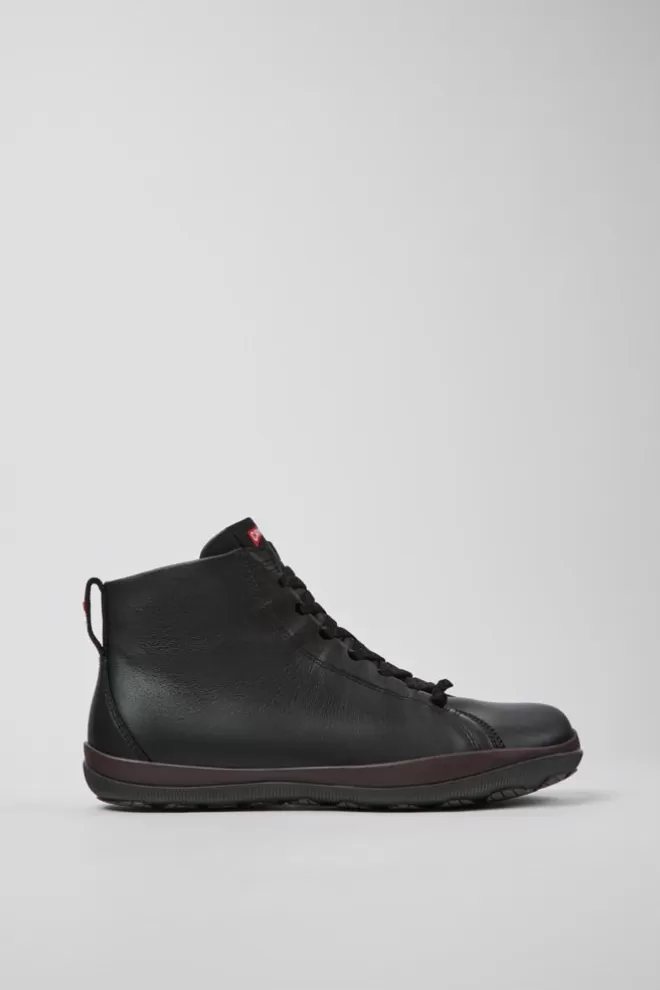 Zapatos Casual<Camper Botines Negros De Piel Para Hombre