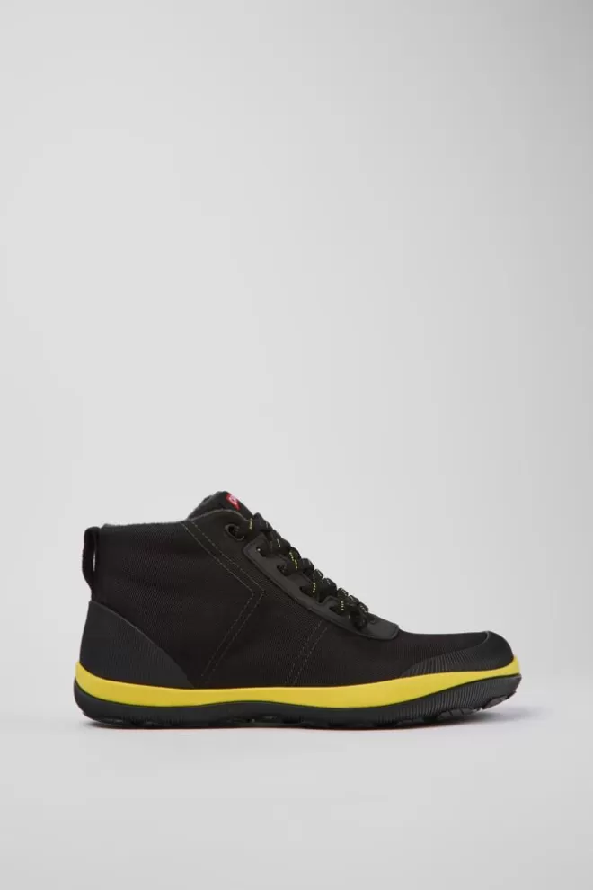 Zapatos Casual<Camper Botines Negros De Tejido Para Hombre