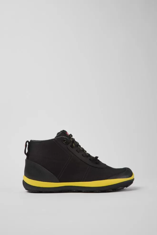 Zapatos Casual<Camper Botines Negros De Tejido Para Mujer