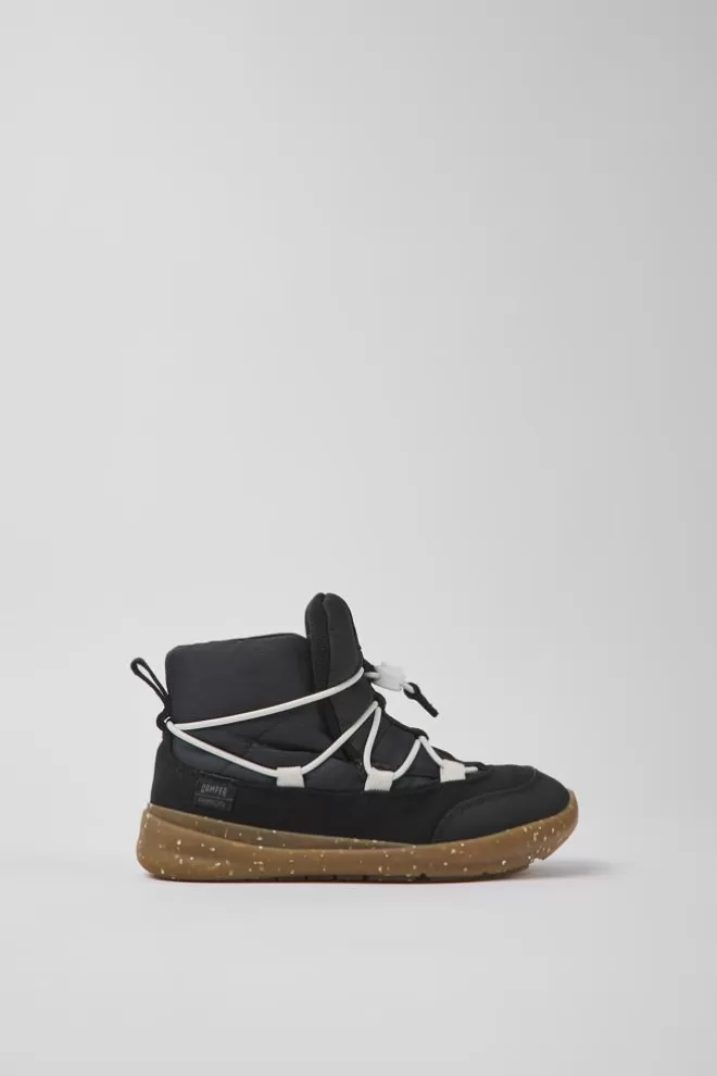 Zapatillas<Camper Botines Negros De Tejido Para Ninos