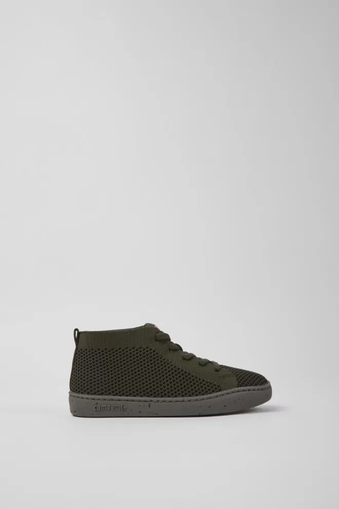 Zapatillas<Camper Botines Verdes De Tejido Para Ninos