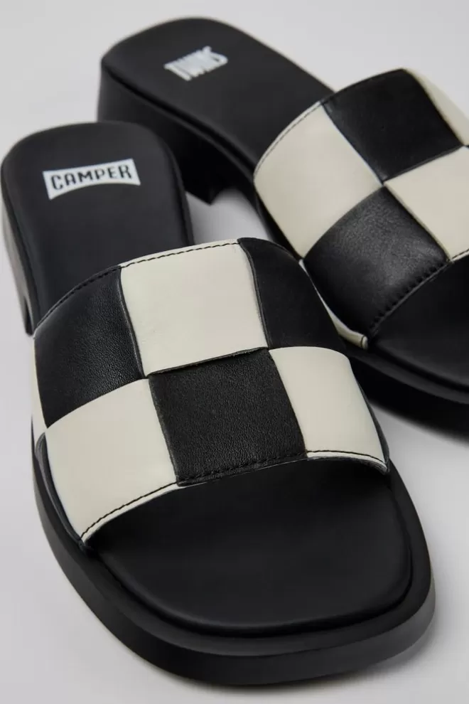 Sandalias<Camper Chancla De Piel Multicolor Para Mujer