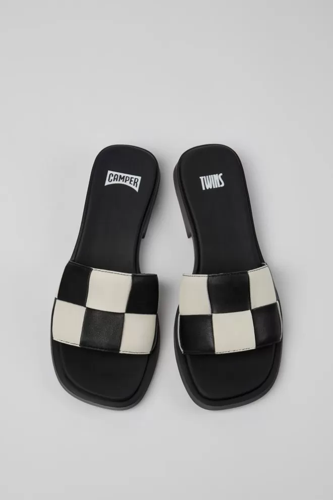 Sandalias<Camper Chancla De Piel Multicolor Para Mujer