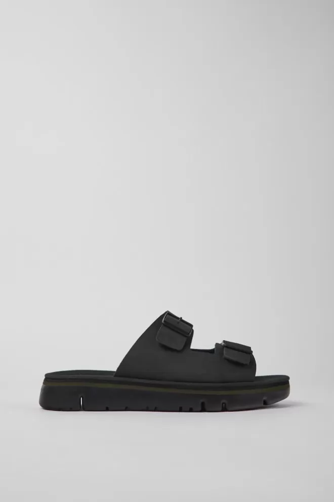 Sandalias<Camper Chancla De Piel Negra Para Hombre