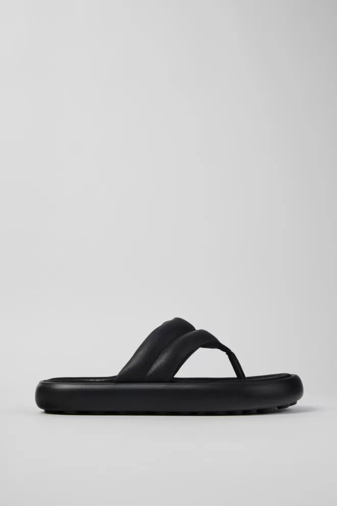 Sandalias<Camper Chancla De Piel Negra Para Hombre