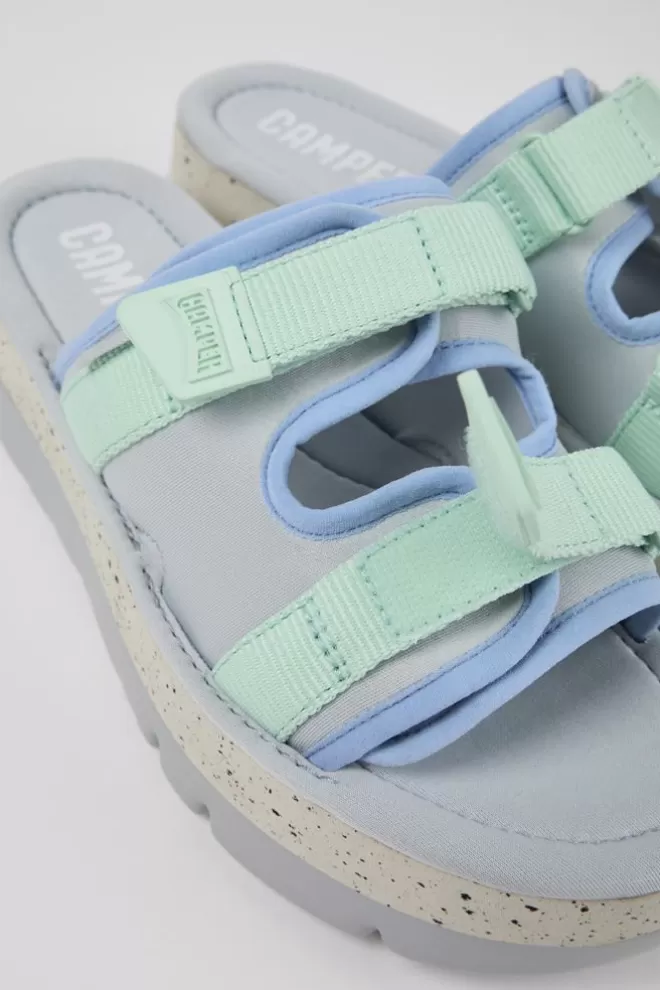Sandalias<Camper Chancla De Tejido Multicolor Para Mujer