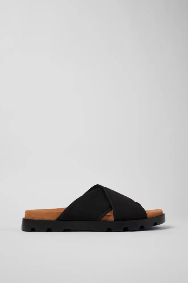 Sandalias<Camper Chancla De Tejido Negra Para Hombre