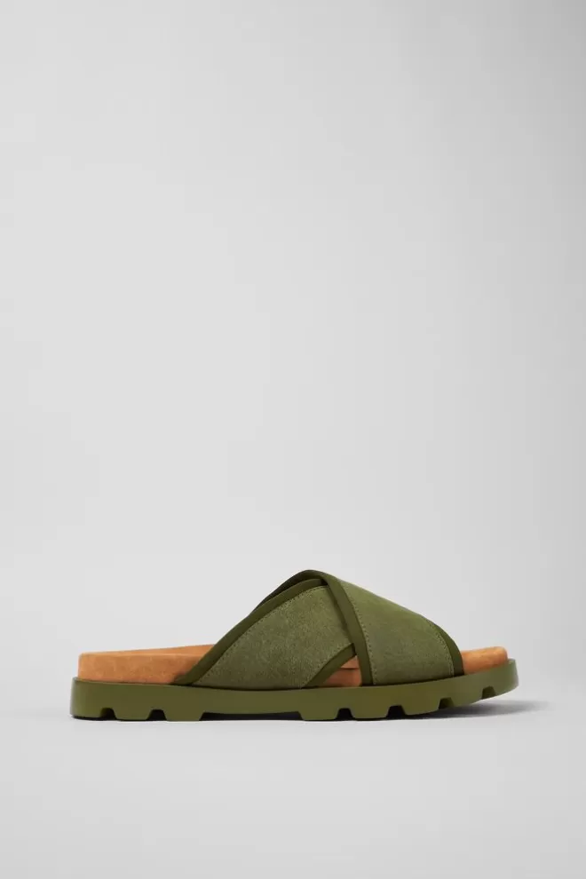 Sandalias<Camper Chancla De Tejido Verde Para Hombre