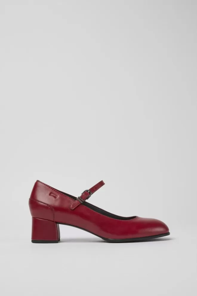 Zapatos De Vestir<Camper Merceditas De Tacon De Piel En Color Rojo