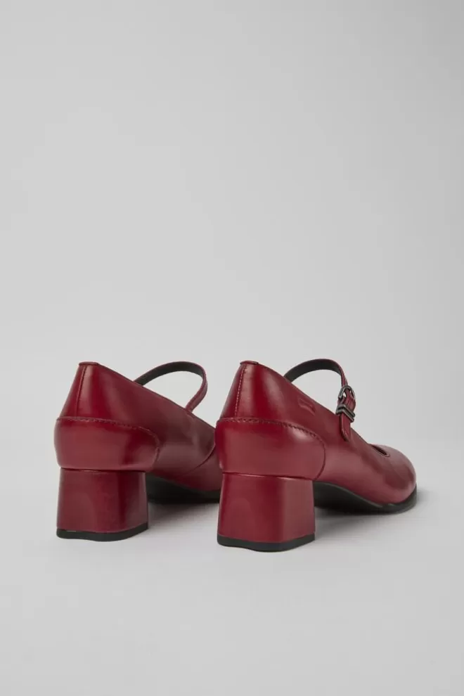 Zapatos De Vestir<Camper Merceditas De Tacon De Piel En Color Rojo