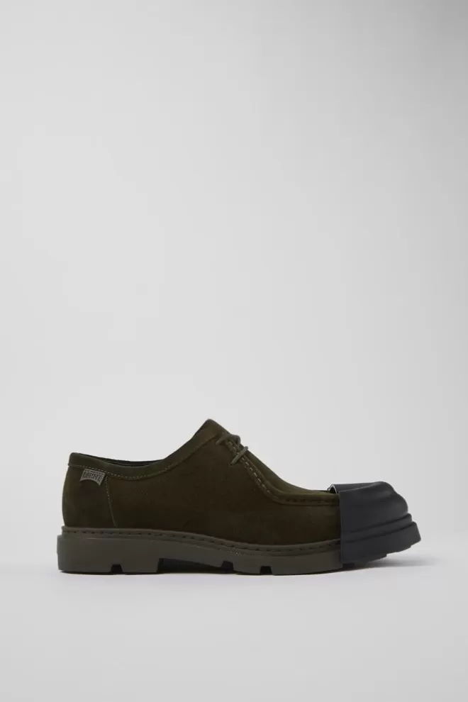 Zapatos De Vestir<Camper Mocasin De Nobuk Verde Para Hombre