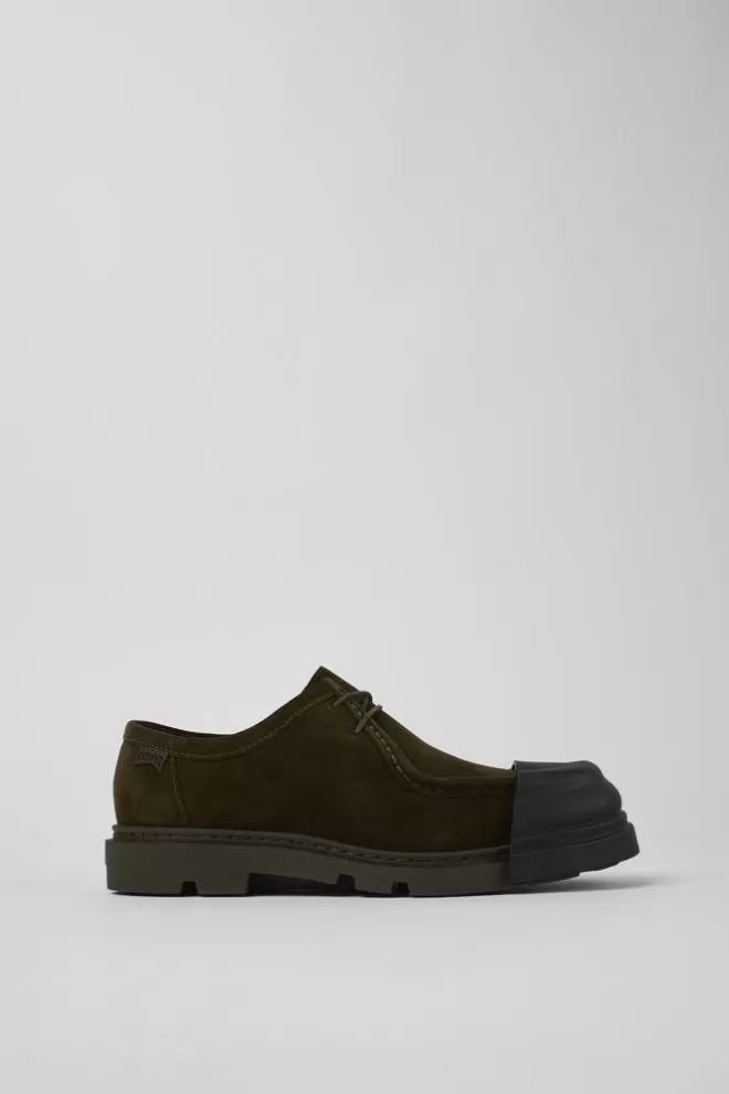 Zapatos De Vestir<Camper Mocasin De Nobuk Verde Para Mujer