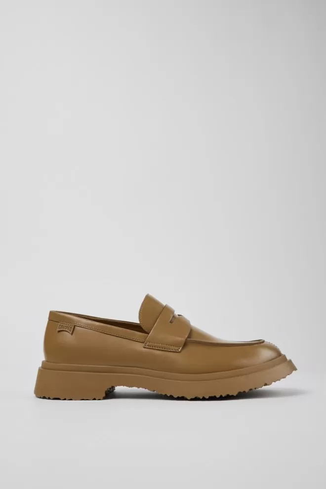 Zapatos De Vestir<Camper Mocasin De Piel Marron Para Hombre