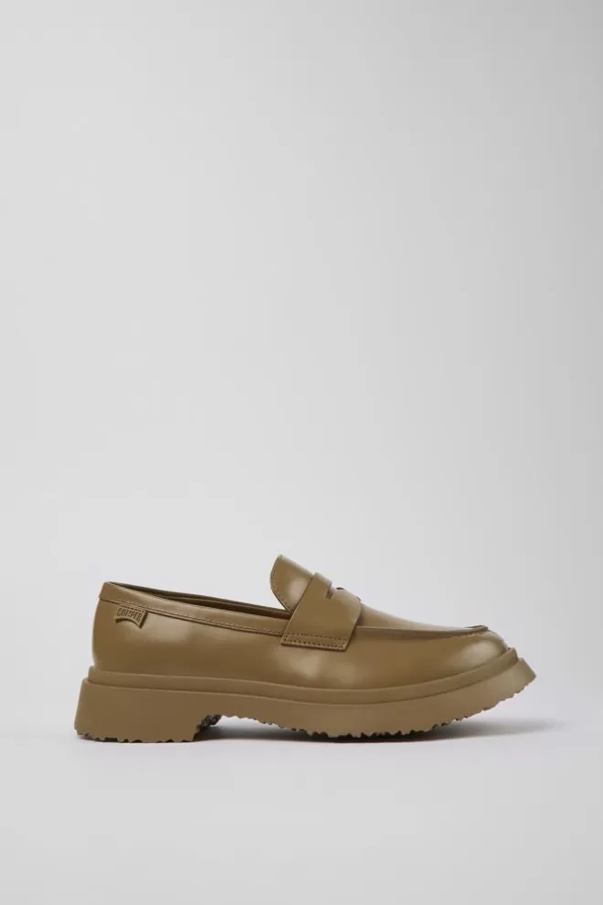 Zapatos De Vestir<Camper Mocasin De Piel Marron Para Mujer