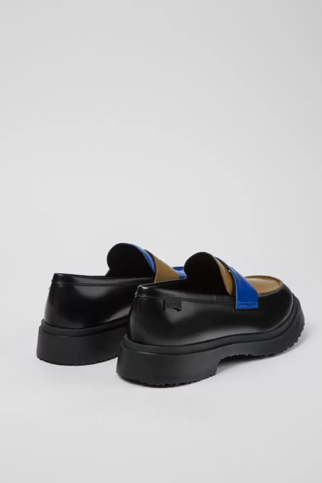 Zapatos De Vestir<Camper Mocasin De Piel Multicolor Para Hombre